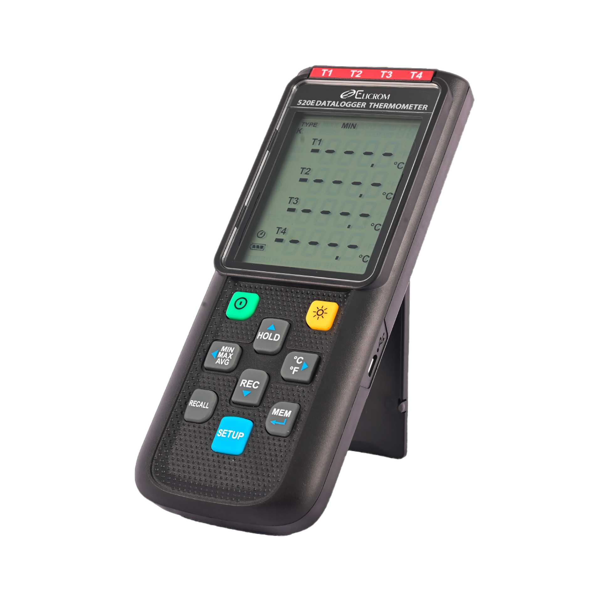 Termómetro datalogger de 4 canales, tipo K J E T - Image 3
